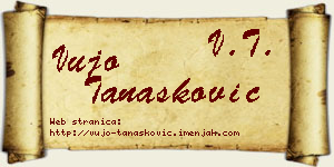 Vujo Tanasković vizit kartica